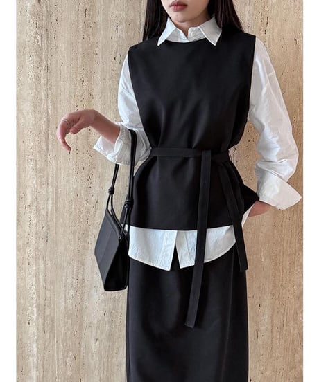 design vest & skirt setup /2color　　IR1633