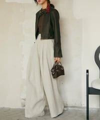 linen wide leg pants　　IR1491