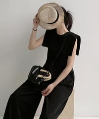 square sleeve jumpsuit　　IR1373