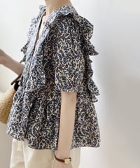 floral frill blouse　　IR1660