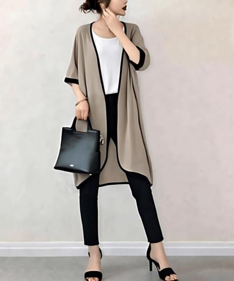 drape long cardigan /3color　　IR1679