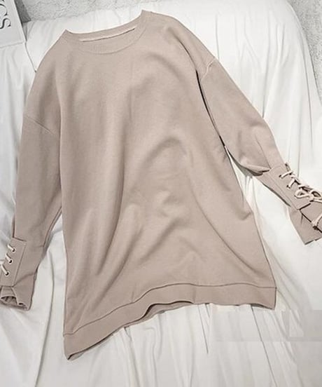lace up sleeve pullover　　IR1476