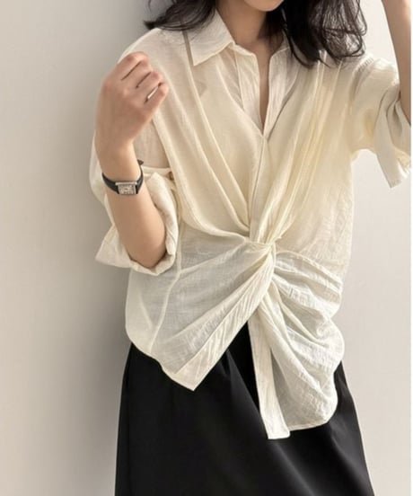 twist accent shirt /2color　　IR1663