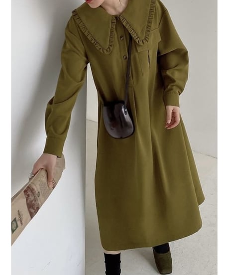 big collar frill dress　　IR1494