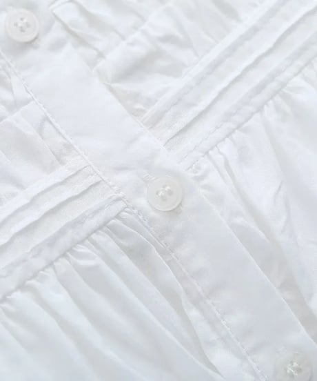 pintuck gathered blouse　　IR1597