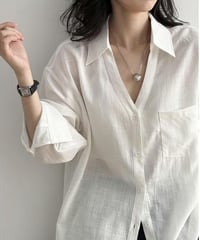airy v-neck shirt /4color　IR1628
