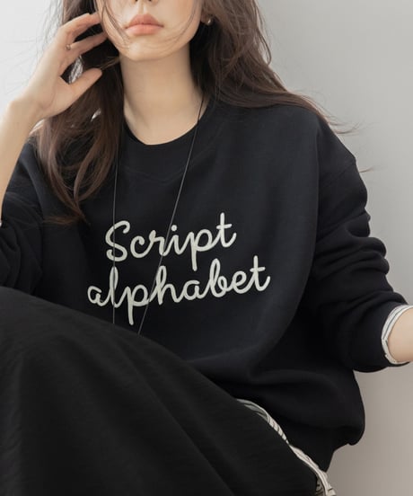 cotton embroidered sweatshirt　　IR1495