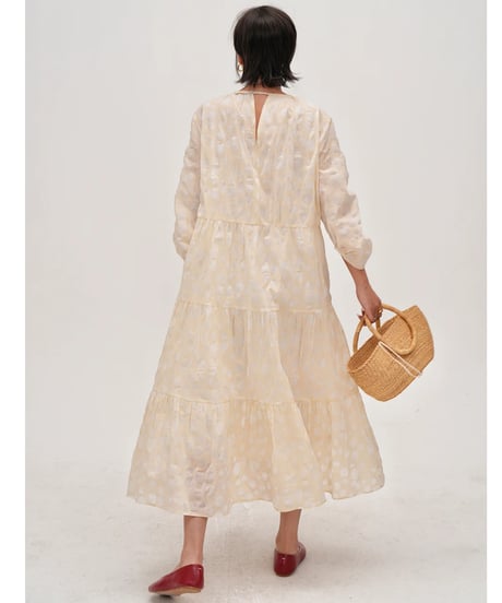 dot sheer tiered one-piece　　IR1674
