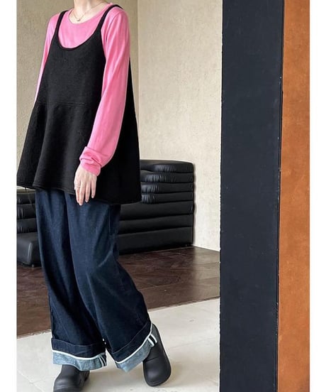 flare hem knit cami　　IR1659