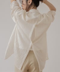 one button back slit 2way shirt　　IR1400