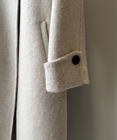 【完売】collarless long coat+scarf set /2color　　IR1553
