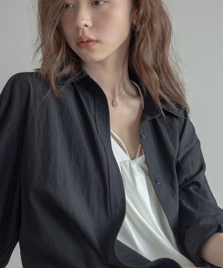 loose lapel cotton shirt　　IR1343