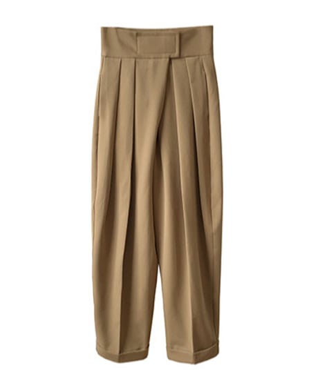 high waist tuck wide pants　　IR1471