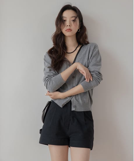 tucked high waist short pants　IR1382