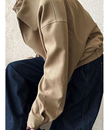 drop shoulder blouson/2color　IR1523