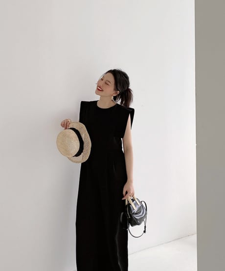 square sleeve jumpsuit　　IR1373