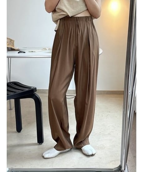 satin wide leg pants　　IR1466