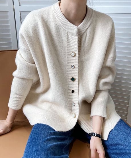 The toe Enfield Handmade Cardigan アイボリー Enfield Handmade Cardigan – THE TOÉ