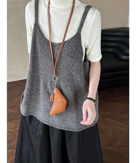 flare hem knit cami　　IR1659