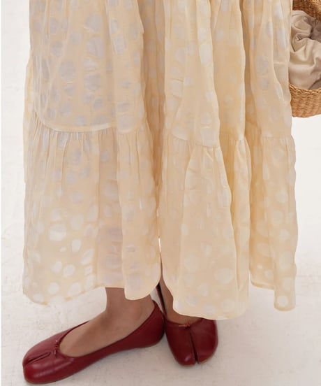 dot sheer tiered one-piece　　IR1674
