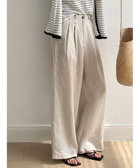 linen wide pants　　IR1651