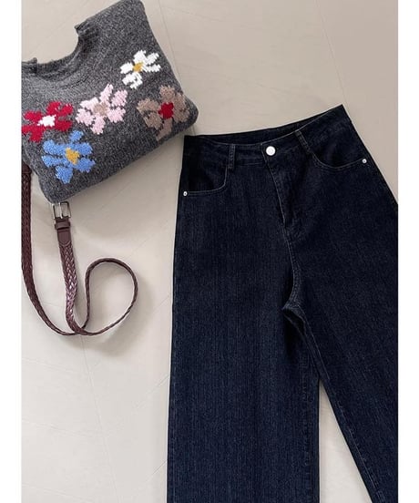 straight denim  pants　　IR1619