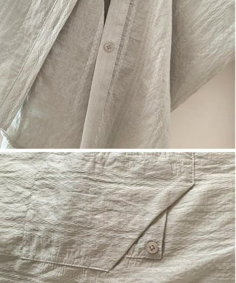 one button back slit 2way shirt　　IR1400