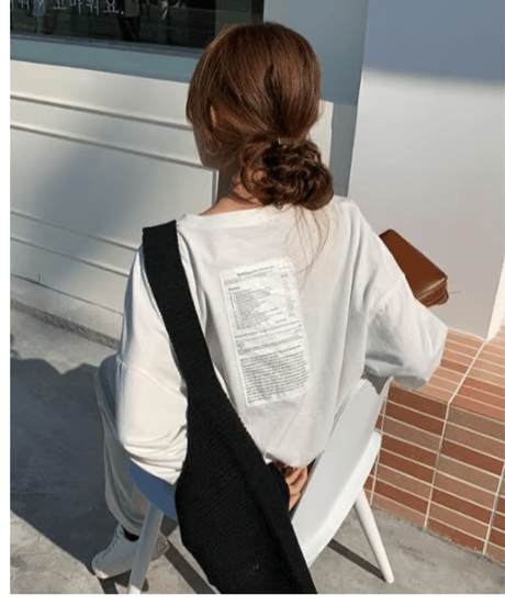 back logo sticker t-shirt /2color　　IR1534
