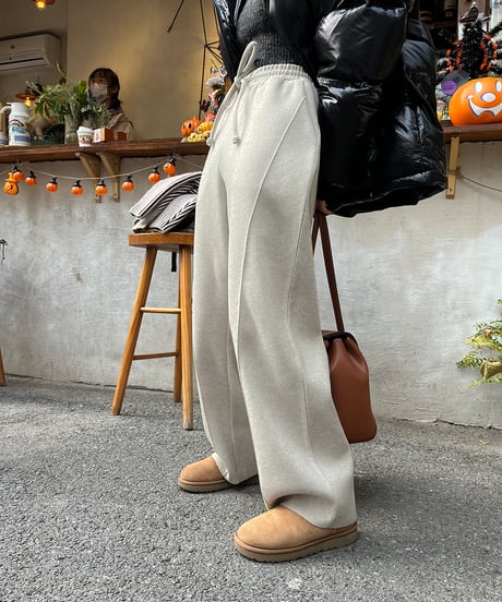straight wide leg pants　　IR1468