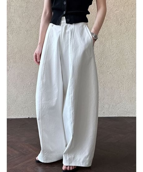 center seam wide pants /2color　　IR1654