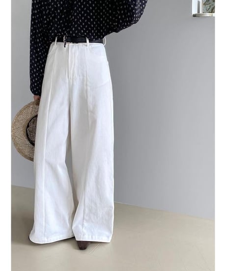 center stitch wide pants /3color　　IR1626
