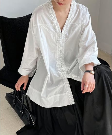 frill design 2way blouse /2color　　IR1627