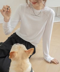 round neck lettering shirt　　IR1498