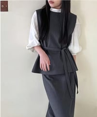 design vest & skirt setup /2color　　IR1633