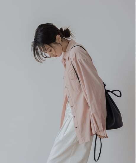 washed cotton feel loose drape pants　IR1381