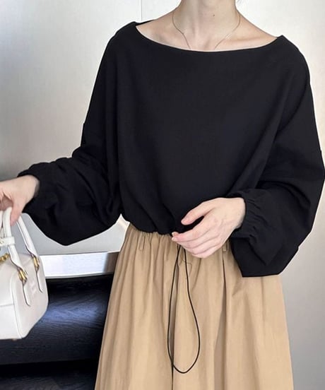 drawstring hem top　　IR1511