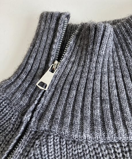 side zip high neck knit　　IR1459