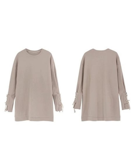 lace up sleeve pullover　　IR1476