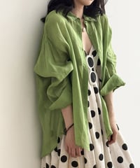 fluffy air sheer shirt /2color　　IR1641