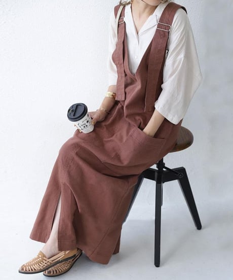 loose overalls skirt /3color　　IR1579