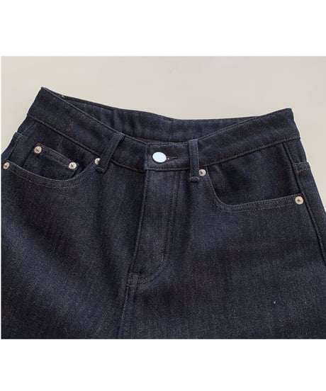 high waist wash denim /2color　IR1582