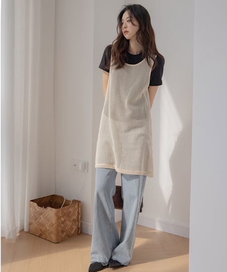 mesh knit one piece　　IR1384