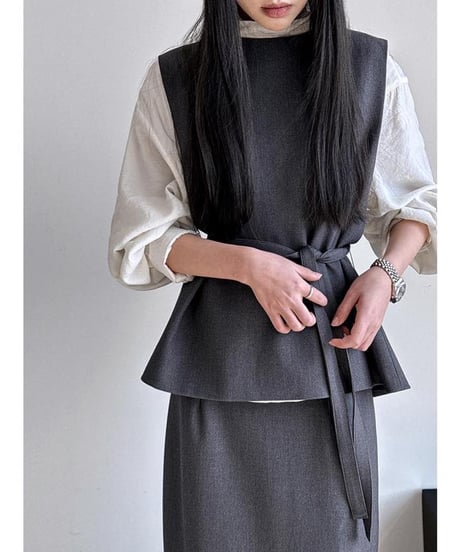 design vest & skirt setup /2color　　IR1633