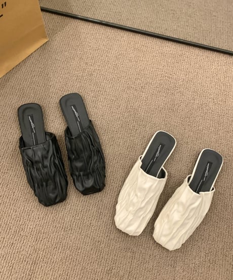 shirring flat sandals　　IR1367