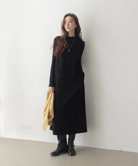 suede sleeveless one-piece /2color　IR1586