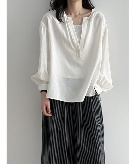 skipper shirt & camisole layered set /3color　　IR1653