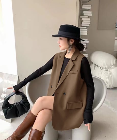 back slit gilet　　IR1462