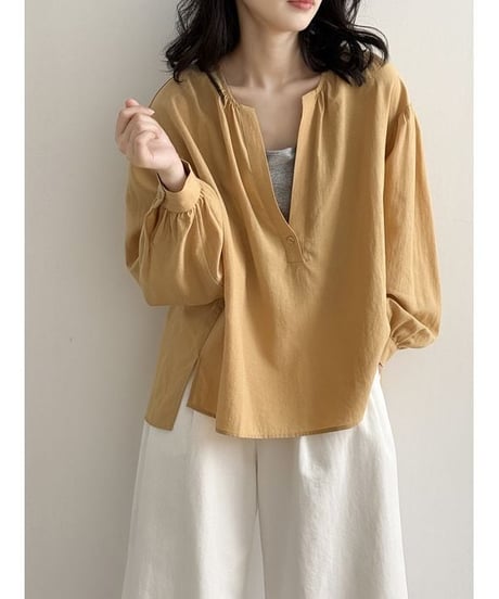 skipper shirt & camisole layered set /3color　　IR1653