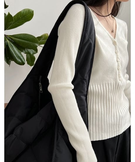 henry neck rib knit sew /3color　IR1575