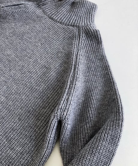 side zip high neck knit　　IR1459